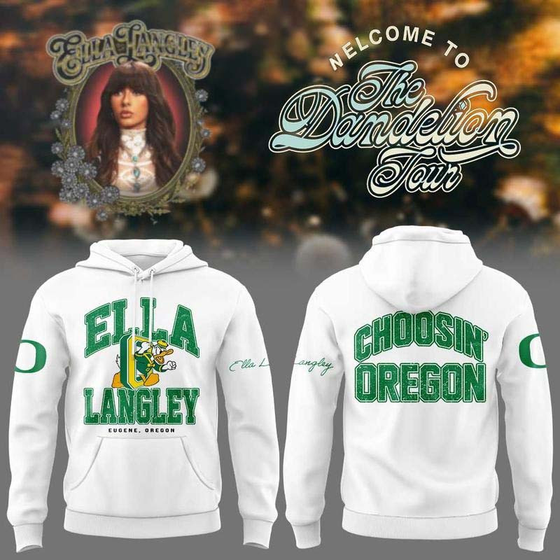 Oregon Ducks x Ella Langley Merch Choosin Oregon The Dandelion Tour 2026 Hoodie Football Fans Gear