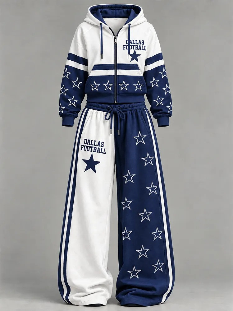 Dallas Cowboys Merch Dallas Football Zip Hoodie And Sweatpants Game Day Gift For Fans 1 - Unicasport Dallas Cowboys Merch Dallas Football Zip Hoodie And Sweatpants Game Day Gift For Fans