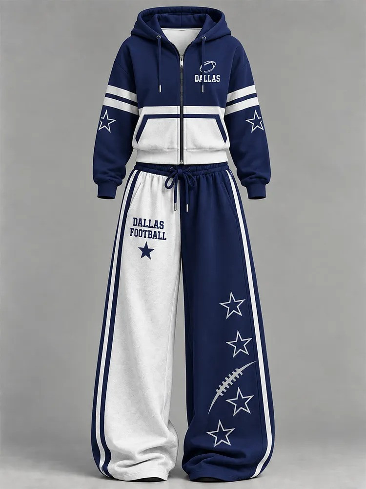 Dallas Cowboys Merch Dallas Football Zip Hoodie And Sweatpants Game Day Gift For Bestie 1 - Unicasport Dallas Cowboys Merch Dallas Football Zip Hoodie And Sweatpants Game Day Gift For Bestie