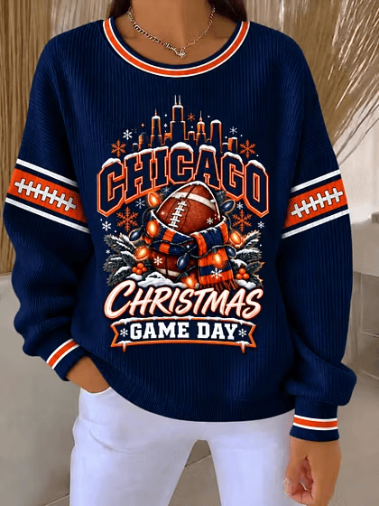 Chicago Bears Merch Chicago Football Christmas Sweatshirt Game Day Gift 1 - Unicasport Chicago Bears Merch Chicago Football Christmas Sweatshirt Game Day Gift
