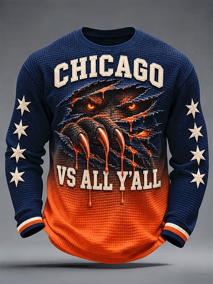 Chicago Bears Merch Chicago Vs All Y'all Long Sleeve Shirt Perfect Gift For Football Lover 1 - Unicasport Chicago Bears Merch Chicago Vs All Y'all Long Sleeve Shirt Perfect Gift For Football Lover