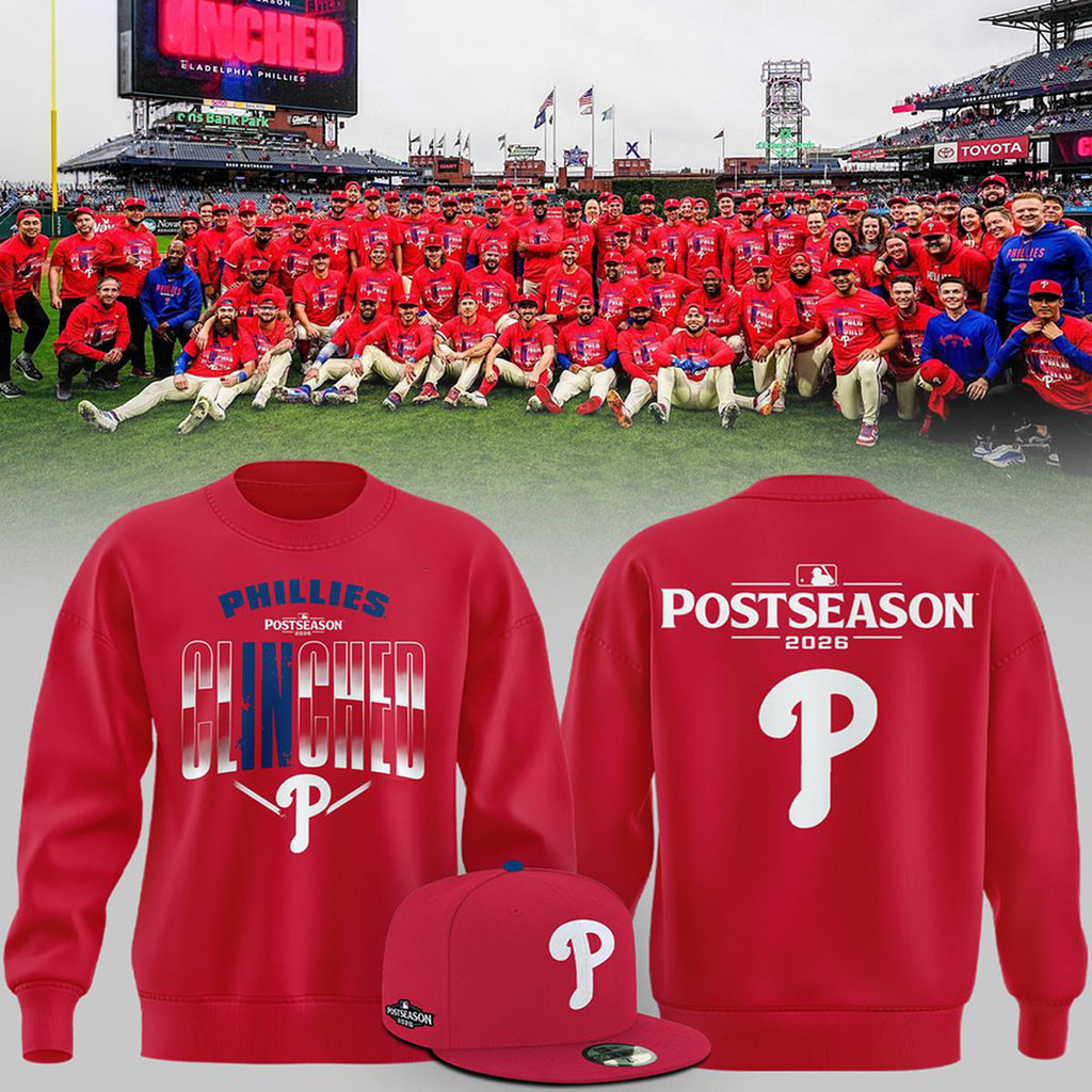 Philadelphia Phillies 2026 Postseason Sweatshirt Clinched Crewneck Philly Phillies Merch