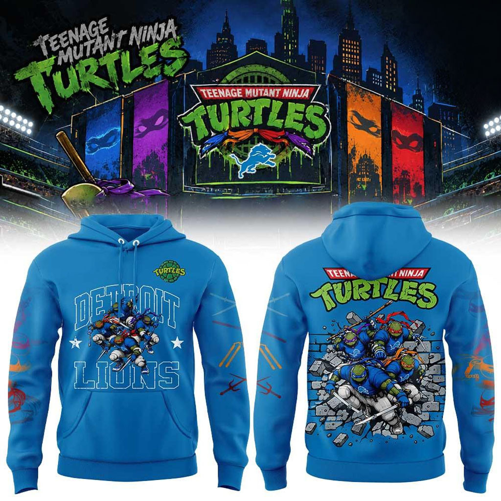 Detroit Lions Teenage Mutant Ninja Turtles 2026 Hoodie Detroit Lions Merch Fan Apparel 1 - Unicasport Detroit Lions Teenage Mutant Ninja Turtles 2026 Hoodie Detroit Lions Merch Fan Apparel