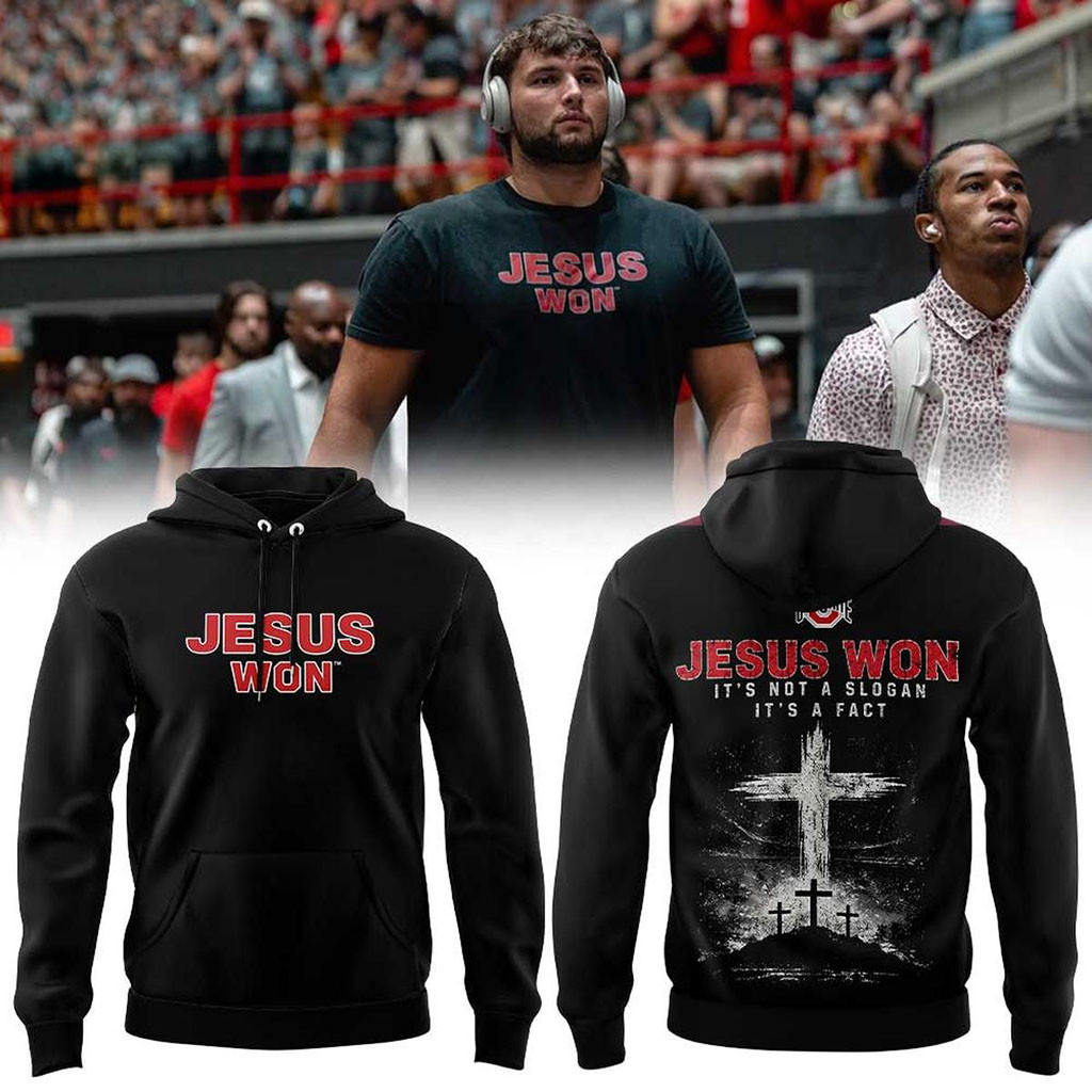 Ohio State Buckeyes 2026 Jesus Won Hoodie It's Not A Slogan It's A Fact Hoodie Buckeyes Merch 1 - Unicasport Ohio State Buckeyes 2026 Jesus Won Hoodie It's Not A Slogan It's A Fact Hoodie Buckeyes Merch