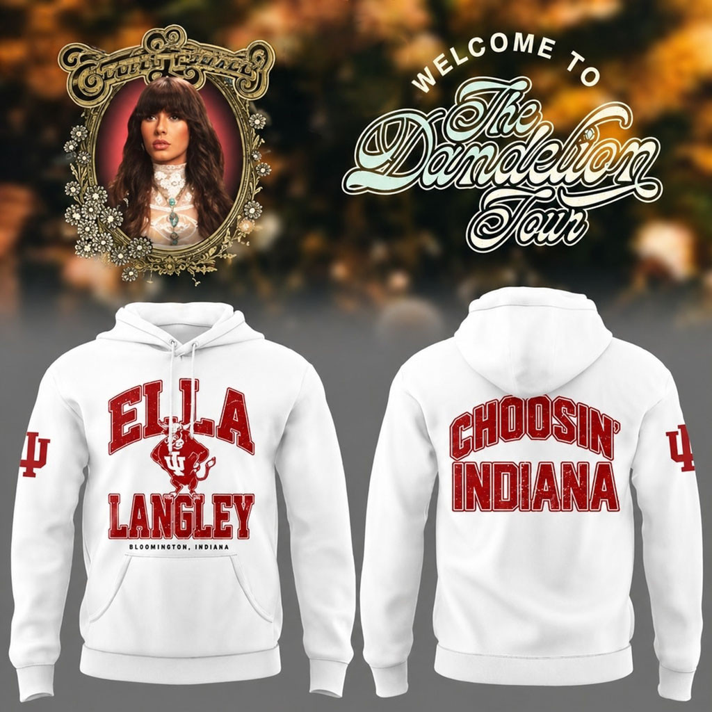 Indiana Hoosiers X Ella Langley Merch Choosin Indiana Hoodie The Dandelion Tour 2026 Merch 1 - Unicasport Indiana Hoosiers X Ella Langley Merch Choosin Indiana Hoodie The Dandelion Tour 2026 Merch