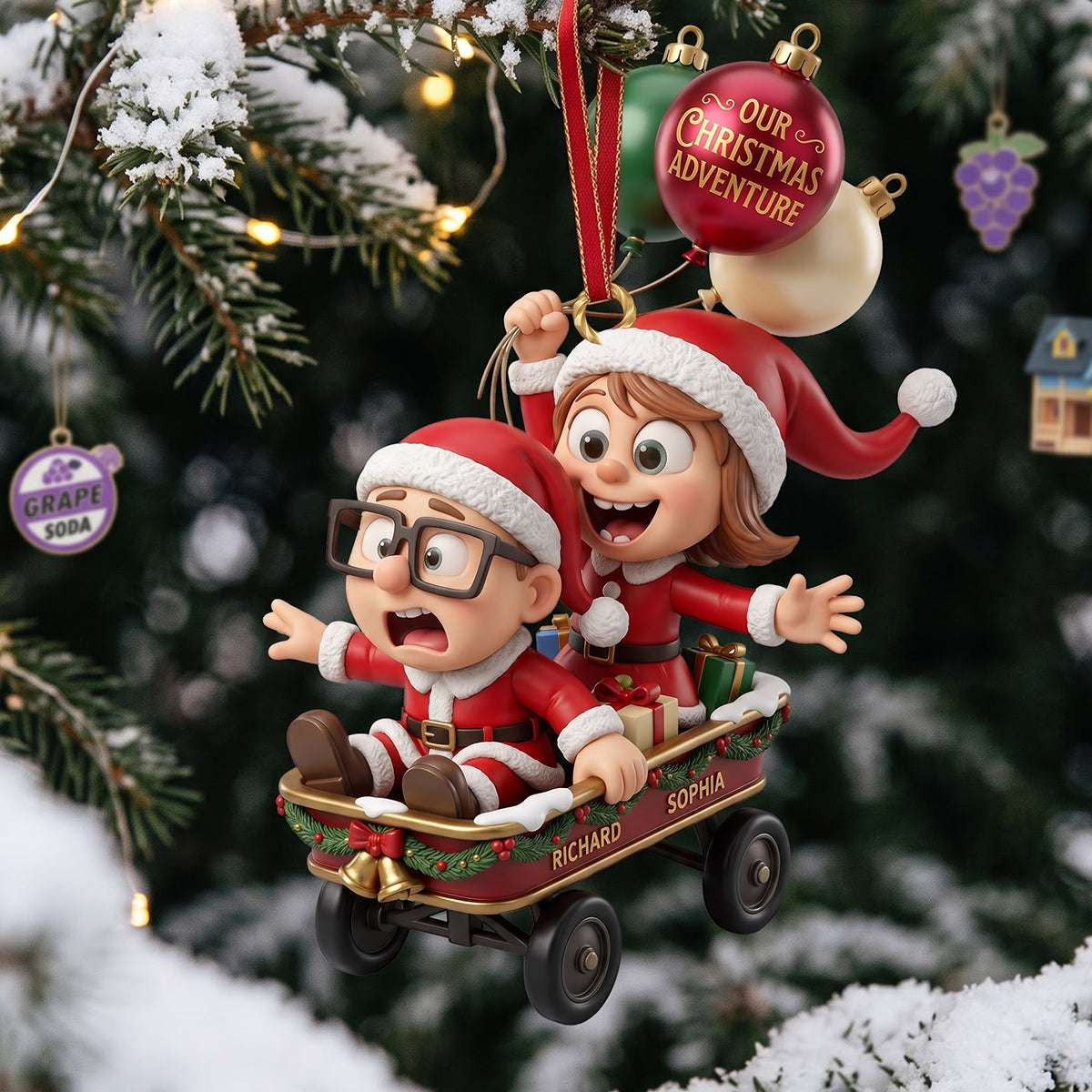 Personalized Our Christmas Adventure Ornament Xmas Tree Ornaments Best Gifts For Couple