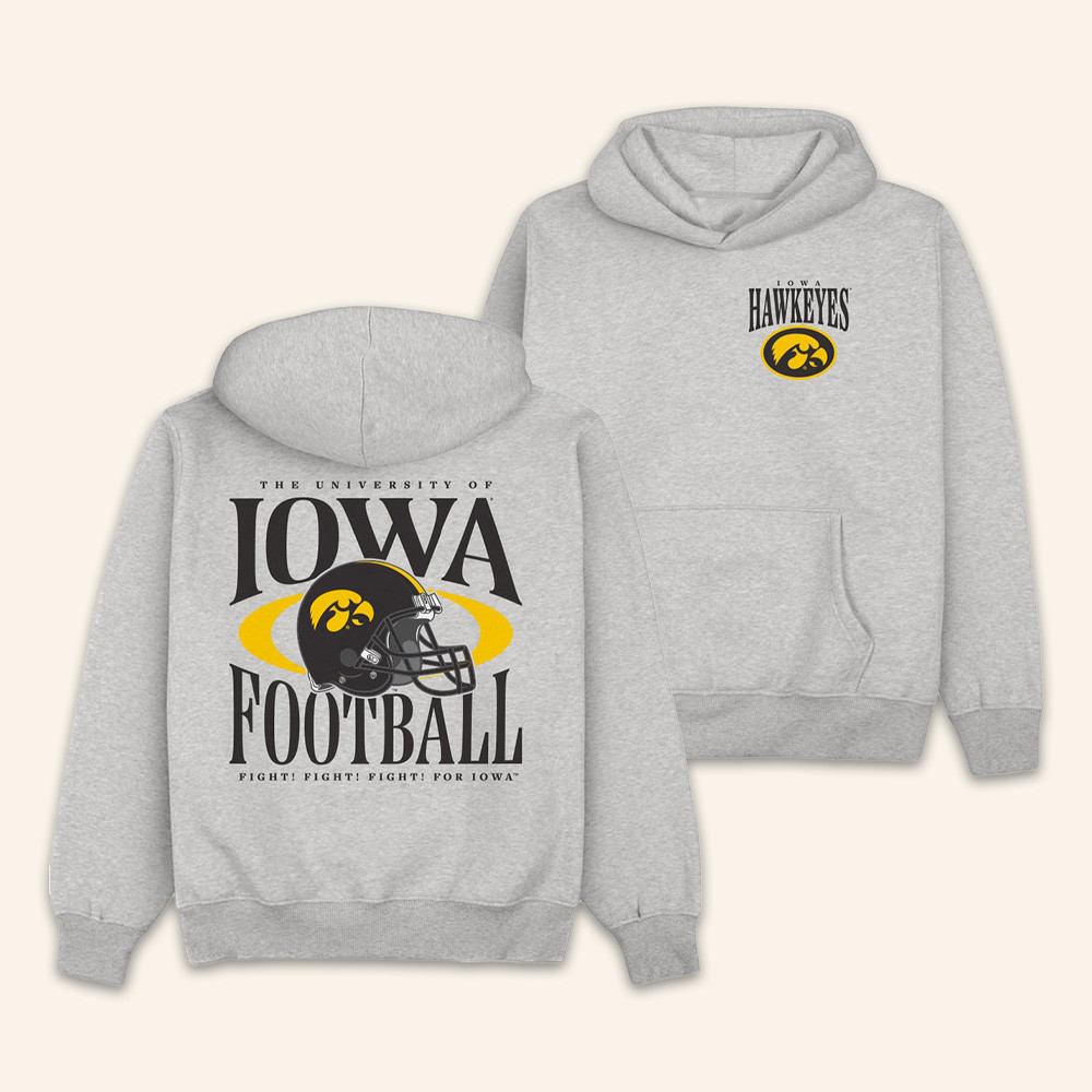 Iowa Hawkeyes Merch Homefield Football Hoodie Hawkeyes NCAA Apparel Football Lovers Gifts 1 - Unicasport Iowa Hawkeyes Merch Homefield Football Hoodie Hawkeyes NCAA Apparel Football Lovers Gifts