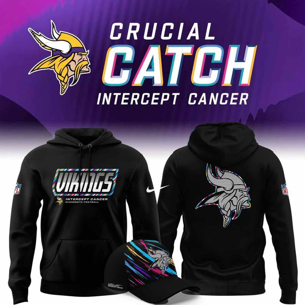 Minnesota Vikings Merch NFL Crucial Catch 2026 Hoodie Gift For Vikings Lover 1 - Unicasport Minnesota Vikings Merch NFL Crucial Catch 2026 Hoodie Gift For Vikings Lover