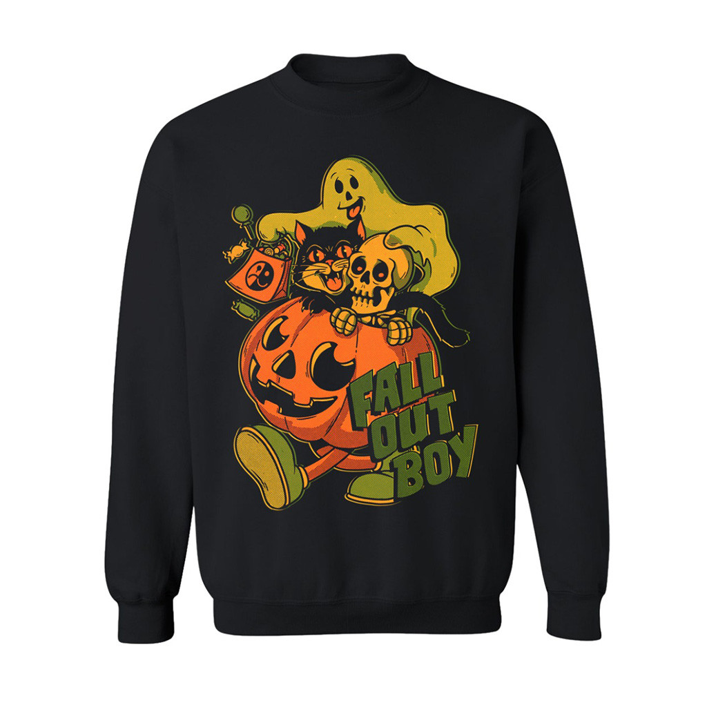 Fall Out Boy Merch Trick Or Treat Sweatshirt Great Emo Rock Music Fans Gear