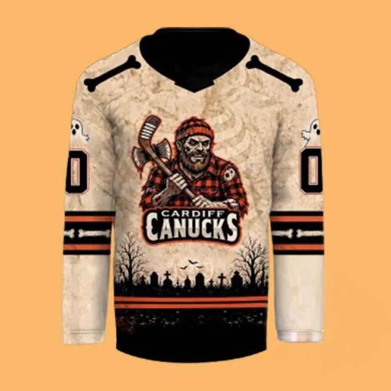 Personalized Cardiff Canucks Merch 2026 Happy Halloween Night Jersey Shirt Fans Gear 1 - Unicasport Personalized Cardiff Canucks Merch 2026 Happy Halloween Night Jersey Shirt Fans Gear