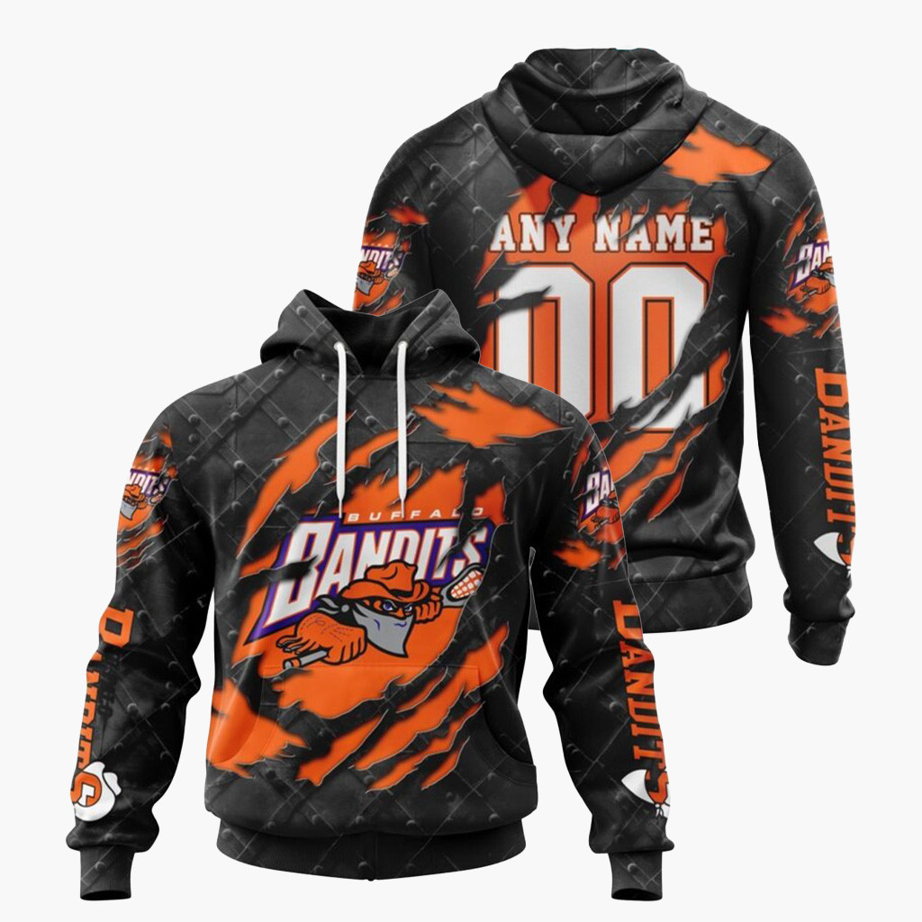 Custom Nll Merch Buffalo Bandits Special Black Metal Hoodie Gift For Lacrosse Lover 1 - Unicasport Custom Nll Merch Buffalo Bandits Special Black Metal Hoodie Gift For Lacrosse Lover
