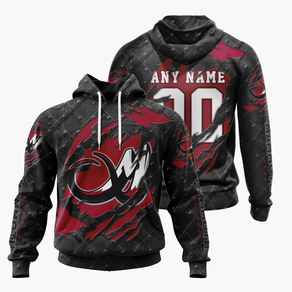 Custom Nll Merch Colorado Mammoth Special Black Metal Hoodie Gift For Lacrosse Fans 1 - Unicasport Custom Nll Merch Colorado Mammoth Special Black Metal Hoodie Gift For Lacrosse Fans