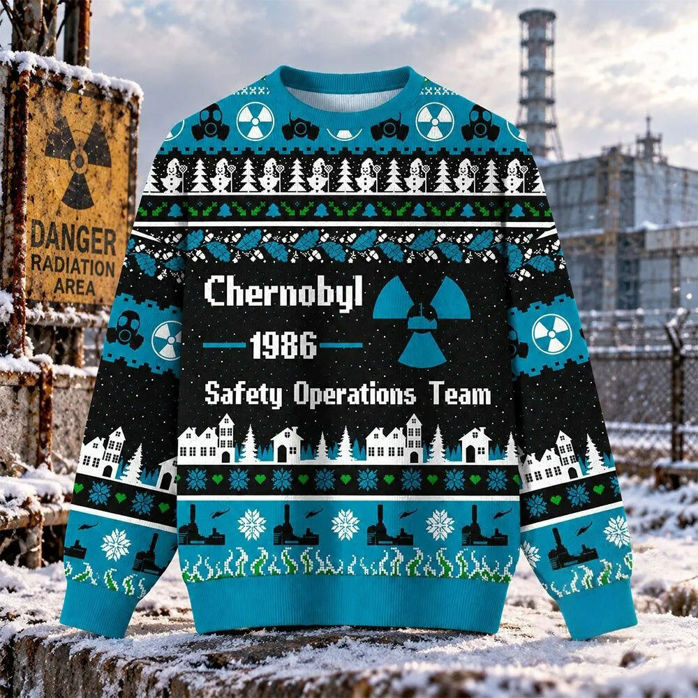 Chernobyl 1986 Safety Operations Team Ugly Christmas Sweater Chernobyl Memorial Xmas Apparel 1 - Unicasport Chernobyl 1986 Safety Operations Team Ugly Christmas Sweater Chernobyl Memorial Xmas Apparel