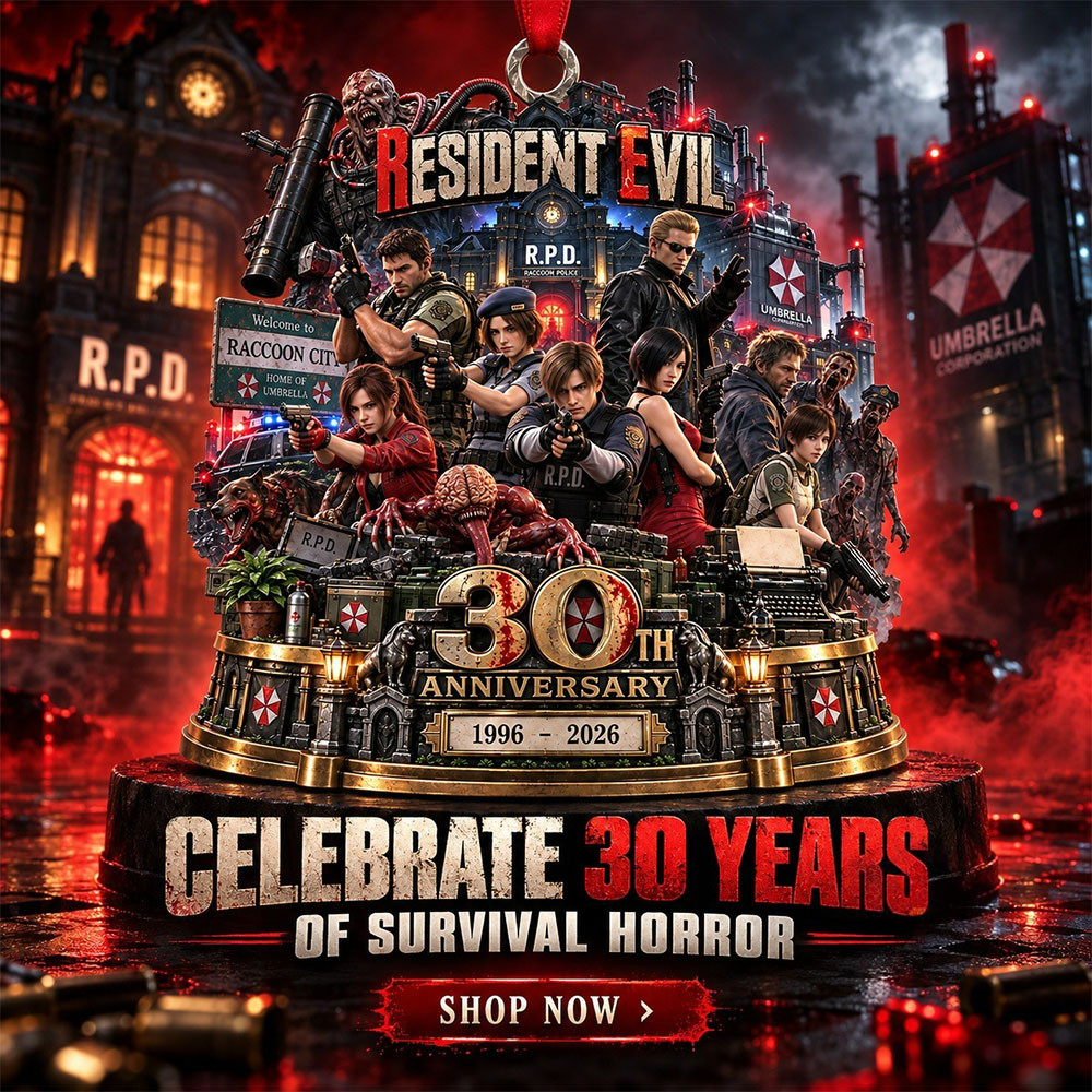Resident Evil 30th Anniversary Ornament Home Decor Ideas Gifts For Resident Evil Lovers