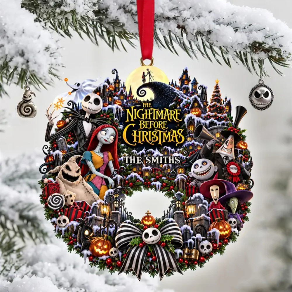 Custom Nightmare Before Christmas Ornament Home Decor Ideas Xmas Gifts For Boyfriend