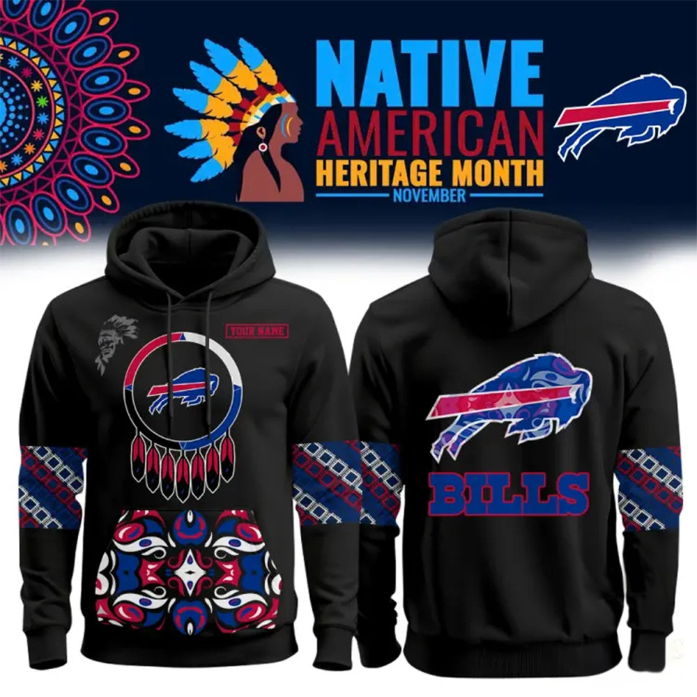 Custom Buffalo Bills Merch X Native American Heritage Month Hoodie Gifts For Bills Mafia