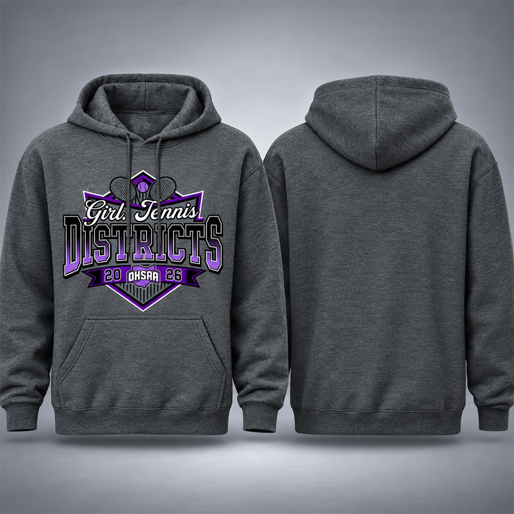 Ohsaa Girls Tennis Districts Ohio 2026 Hoodie Central District Girls Tennis Tournament Merch