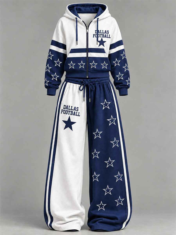 Dallas Cowboys Merch Dallas Football Zip Hoodie And Sweatpants Set NFL Apparel Gifts Idea 1 - Unicasport Dallas Cowboys Merch Dallas Football Zip Hoodie And Sweatpants Set NFL Apparel Gifts Idea