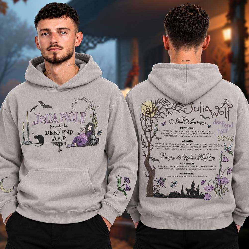 Julia Wolf Merch Deep End World Tour 2026 Dateback Hoodie Gift For Indie Pop Fans 1 - Unicasport Julia Wolf Merch Deep End World Tour 2026 Dateback Hoodie Gift For Indie Pop Fans