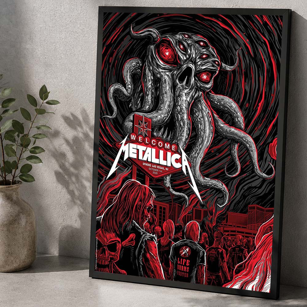 Metallica Merch At Sphere In Las Vegas NV 2026 Poster Gift For Metallica Lover
