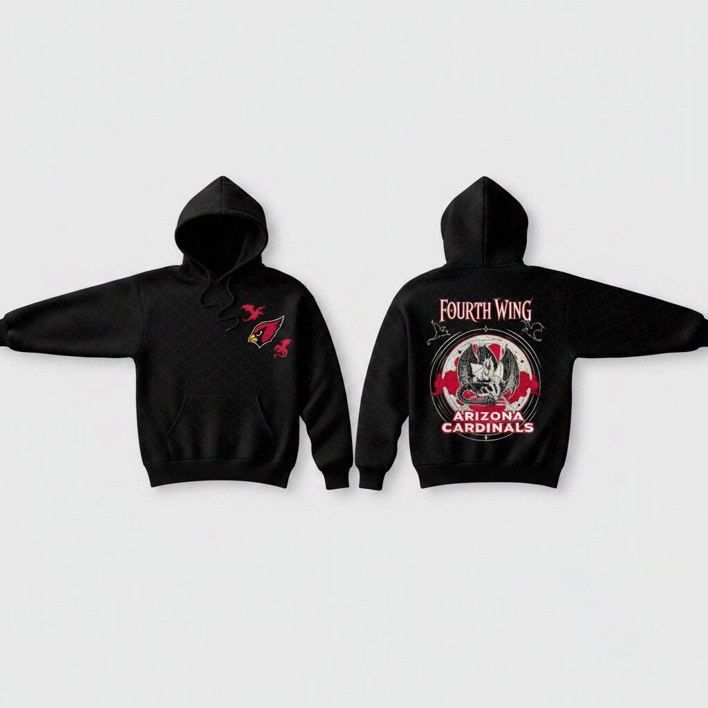 Arizona Cardinals Fourth Wing Day 2026 Hoodie Arizona Cardinals Merch Gift For Football Fans