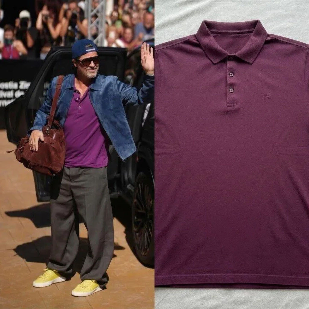 Brad Pitt Polo Shirt Celebrity Inspired Clothing Gift Ideas For Husband
