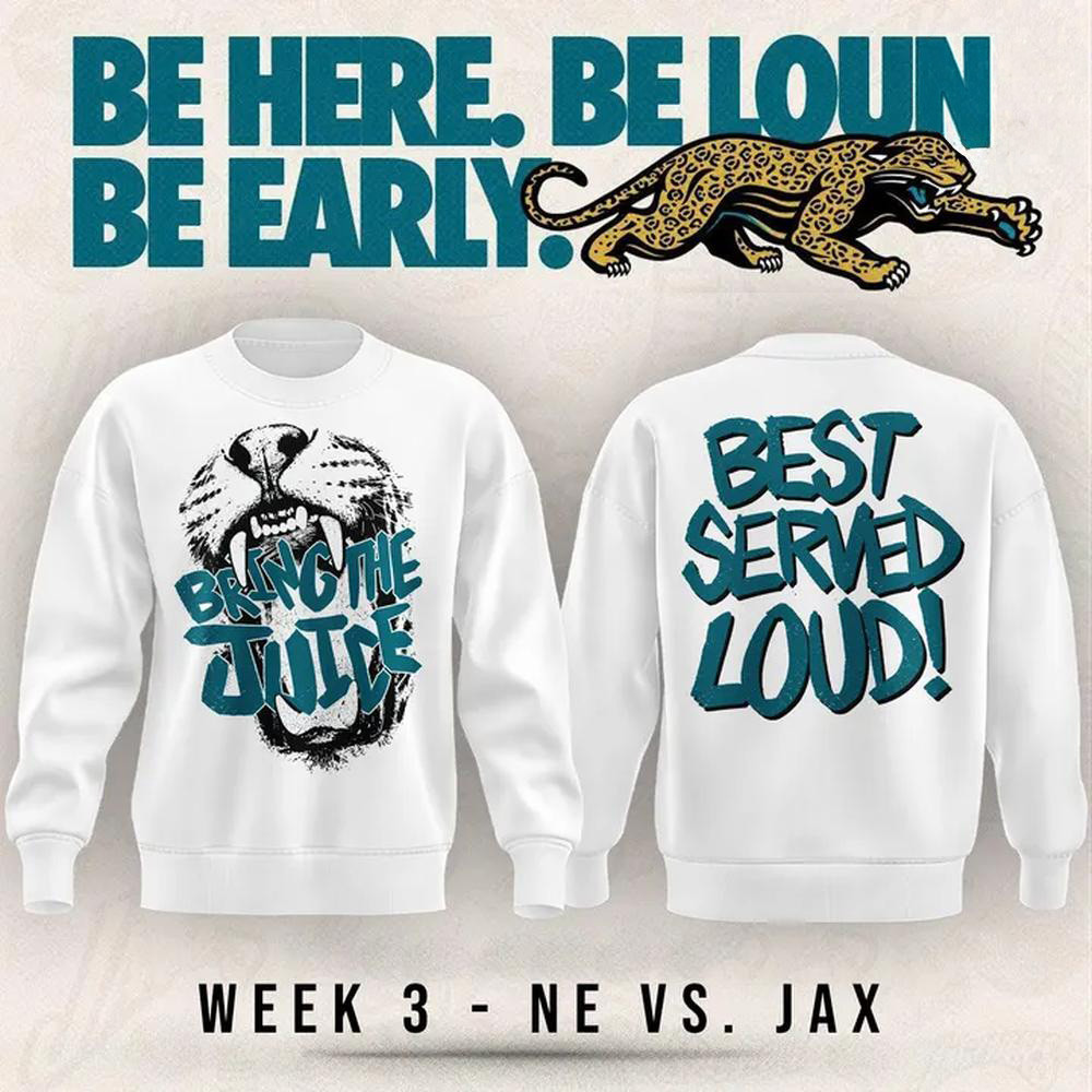 Jacksonville Jaguars Merch Bring The Juice Teal Sweatshirt Game Day Clothes NFL Fans Gifts 1 - Unicasport Jacksonville Jaguars Merch Bring The Juice Teal Sweatshirt Game Day Clothes NFL Fans Gifts