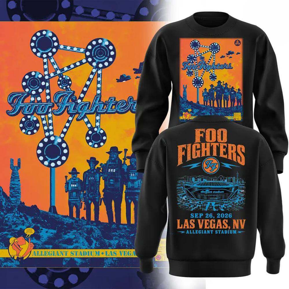 Foo Fighters Merch Allegiant Stadium Las Vegas Tour Sweatshirt Rock Concert Attire Gift Ideas 1 - Unicasport Foo Fighters Merch Allegiant Stadium Las Vegas Tour Sweatshirt Rock Concert Attire Gift Ideas