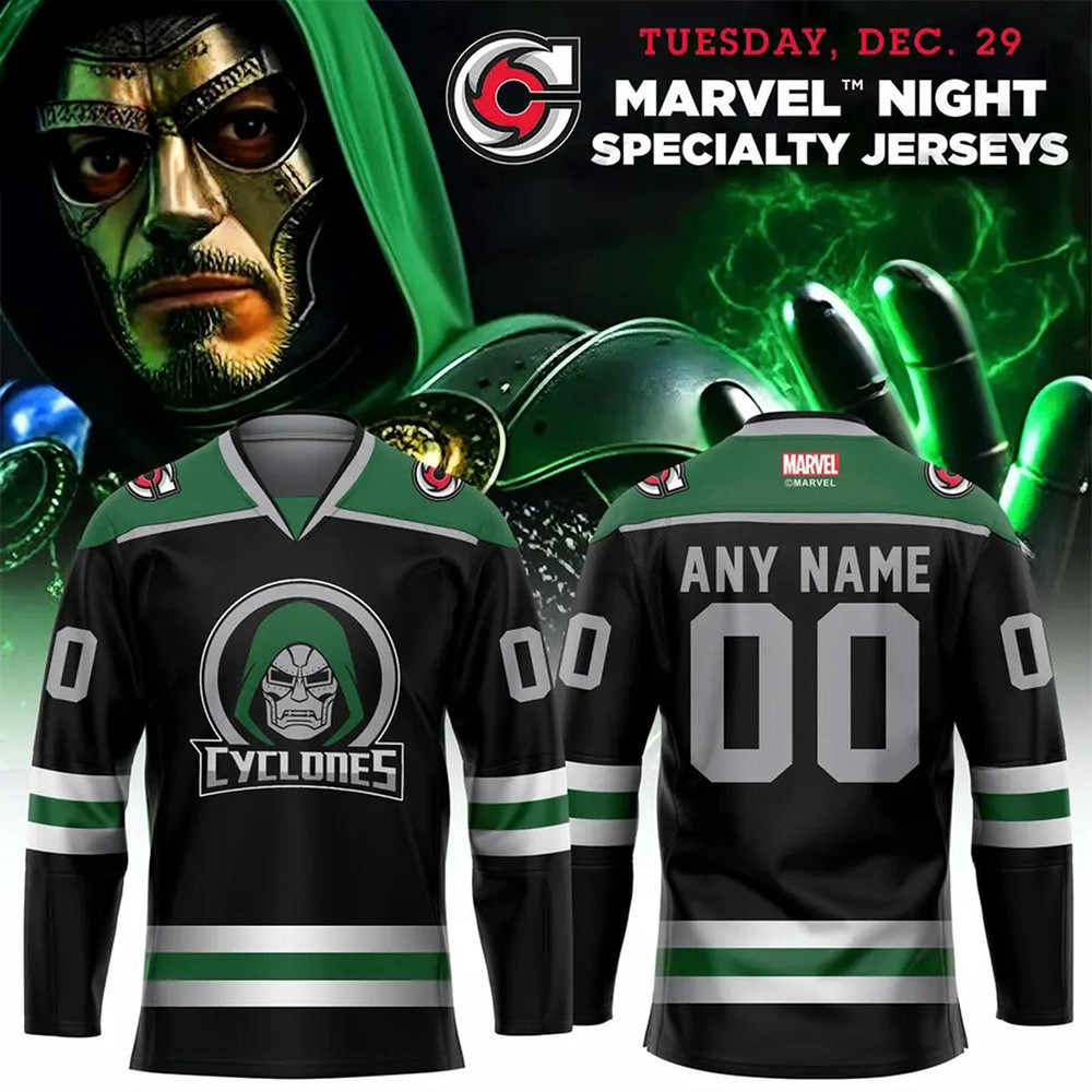 Custom Cincinnati Cyclones Merch X Dr Doom Hockey Jersey Gifts For Dr Doom Lovers 1 - Unicasport Custom Cincinnati Cyclones Merch X Dr Doom Hockey Jersey Gifts For Dr Doom Lovers