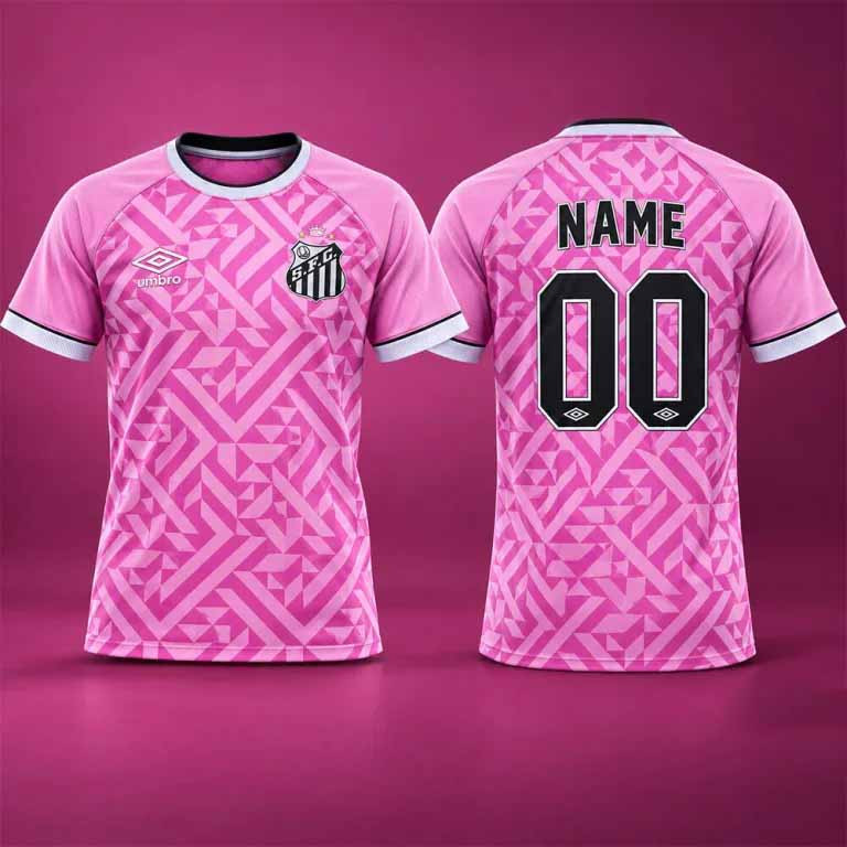 Custom Umbro Santos Merch 2026 Pink October Kit Jersey Shirt Gift For Fans 1 - Unicasport Custom Umbro Santos Merch 2026 Pink October Kit Jersey Shirt Gift For Fans