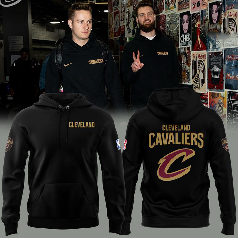 Cleveland Cavaliers Merch Black Hoodie NBA Game Day Fashion Gifts For Cavaliers Fans