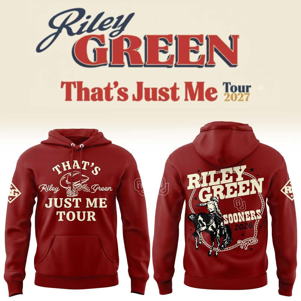 Oklahoma Sooners X Riley Green Merch Thats Just Me Tour Hoodie Country Concert Clothing 1 - Unicasport Oklahoma Sooners X Riley Green Merch Thats Just Me Tour Hoodie Country Concert Clothing