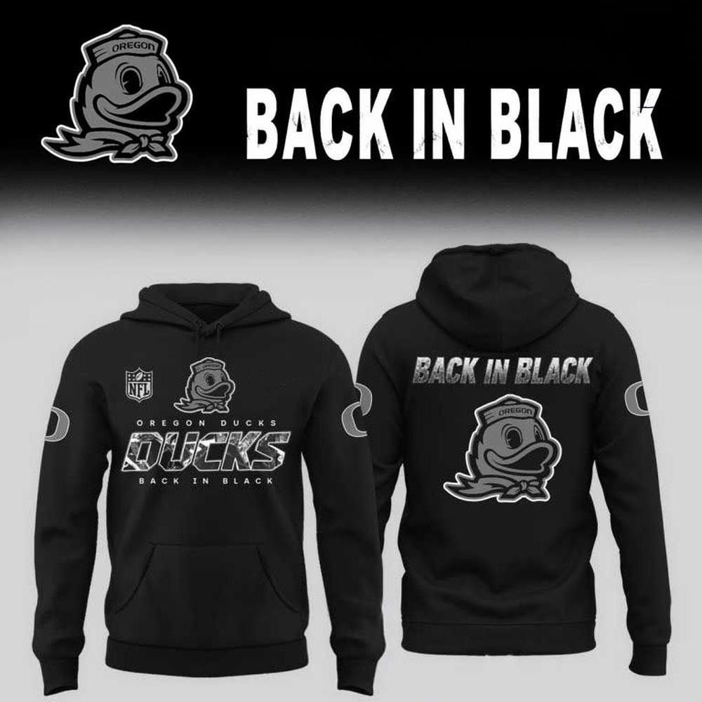 Oregon Ducks Merch Back In Black Hoodie Football Apparel Gifts For Oregon Ducks Fans 1 - Unicasport Oregon Ducks Merch Back In Black Hoodie Football Apparel Gifts For Oregon Ducks Fans
