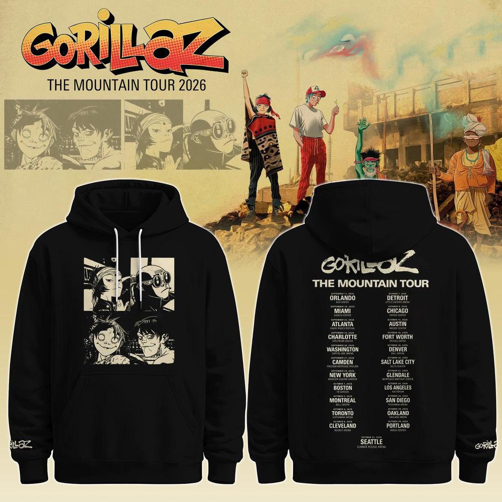 Gorillaz Merch The Mountain Tour Hoodie Concert Apparel Cool Gifts For Gorillaz Fans 1 - Unicasport Gorillaz Merch The Mountain Tour Hoodie Concert Apparel Cool Gifts For Gorillaz Fans