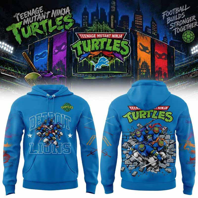 Detroit Lions Merch x Teenage Mutant Ninja Turtles 2026 Hoodie Lions Lover Gift Ideas 1 - Unicasport Detroit Lions Merch x Teenage Mutant Ninja Turtles 2026 Hoodie Lions Lover Gift Ideas