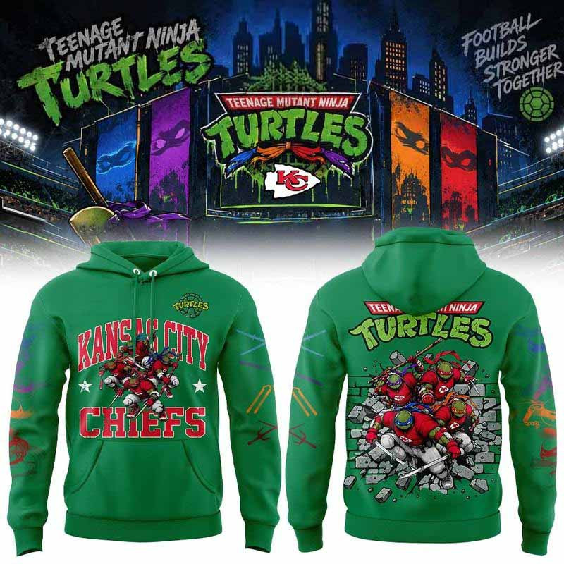 Kansas City Chiefs Merch x Teenage Mutant Ninja Turtles 2026 Hoodie Gift For Chiefs Lover 1 - Unicasport Kansas City Chiefs Merch x Teenage Mutant Ninja Turtles 2026 Hoodie Gift For Chiefs Lover
