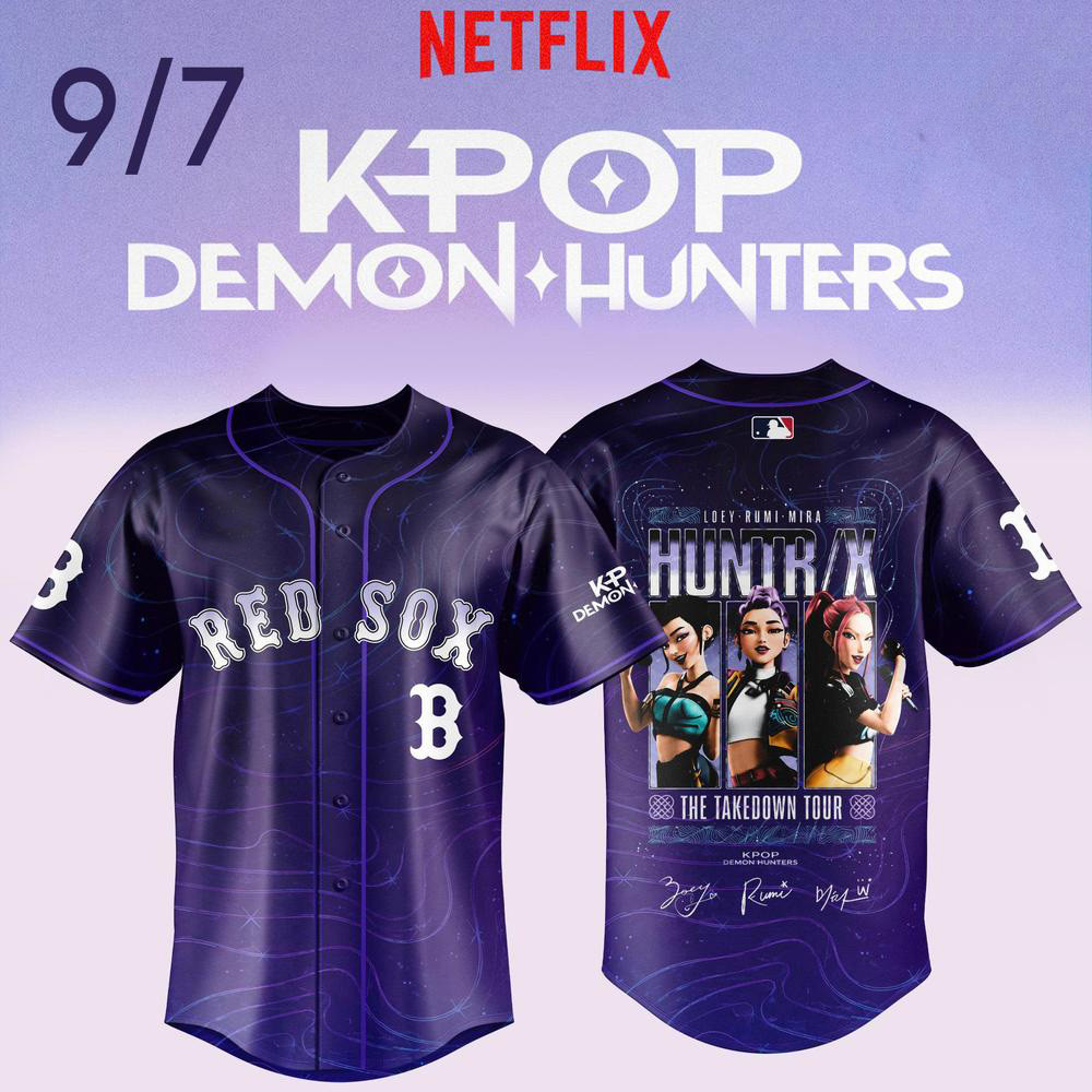 Boston Red Sox Merch X Kpop Demon Hunters Night Baseball Jersey Demon Hunters Lovers Gifts 1 - Unicasport Boston Red Sox Merch X Kpop Demon Hunters Night Baseball Jersey Demon Hunters Lovers Gifts