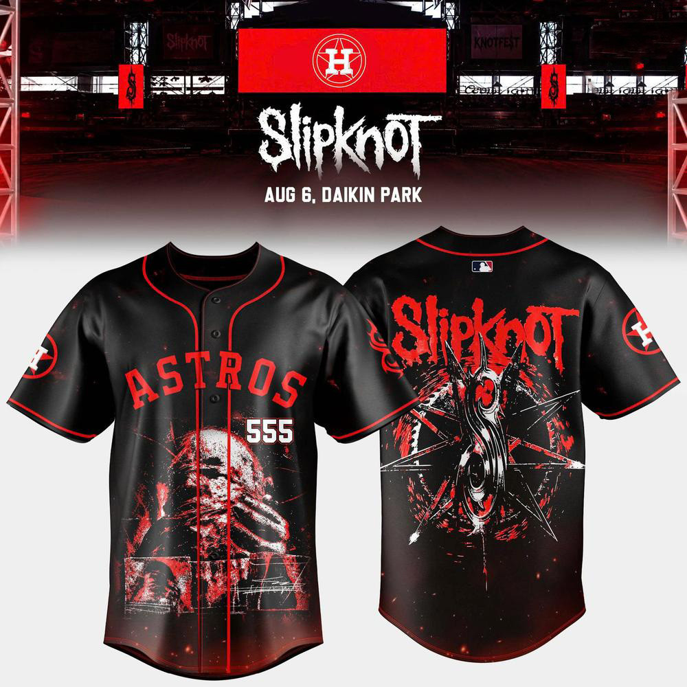 Houston Astros X Slipknot Merch Stadium Tour Baseball Jersey Slipknot Game Day Clothing