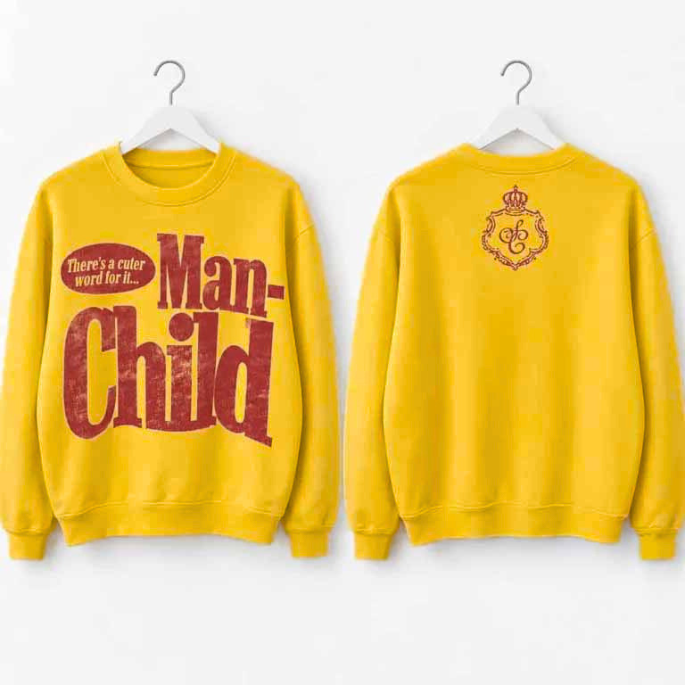 Sabrina Carpenter Merch Manchild Yellow Sweatshirt Gift For Pop Music Lover 1 - Unicasport Sabrina Carpenter Merch Manchild Yellow Sweatshirt Gift For Pop Music Lover