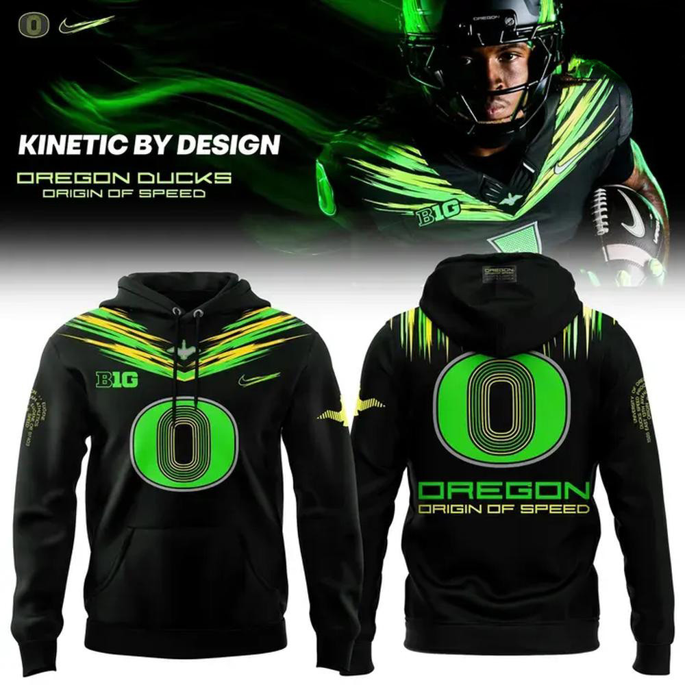Oregon Ducks X Origin Of Speed Merch Forest Night Green Hoodie Gift For Girlfriend