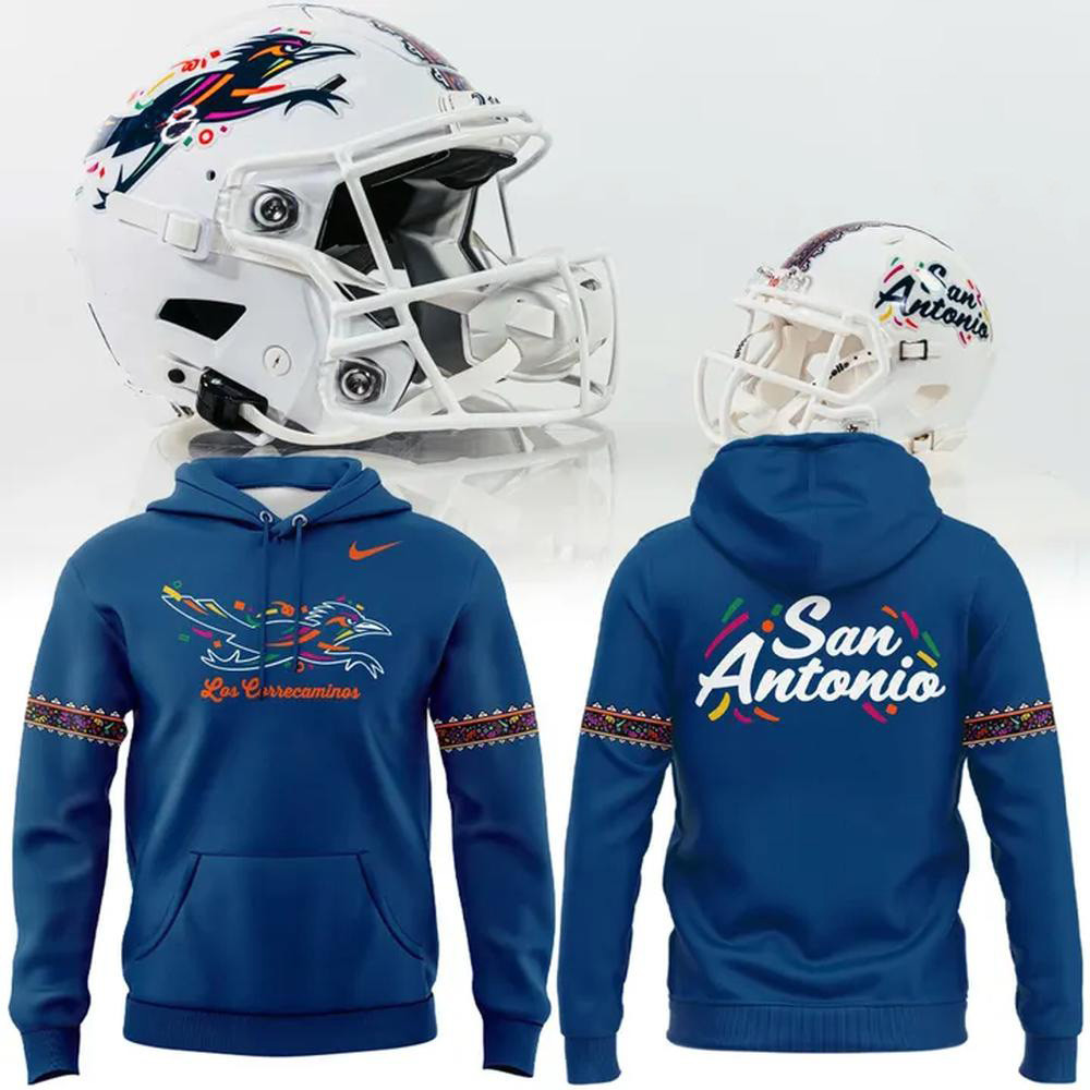 UTSA Roadrunners Merch X Hispanic Heritage Blue Hoodie NCAA Football Apparel Gifts Ideas