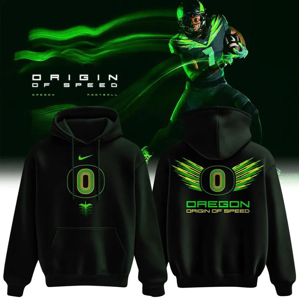 Oregon Ducks X Origin Of Speed Merch Forest Night Green Hoodie Sport Gears Gifts Ideas