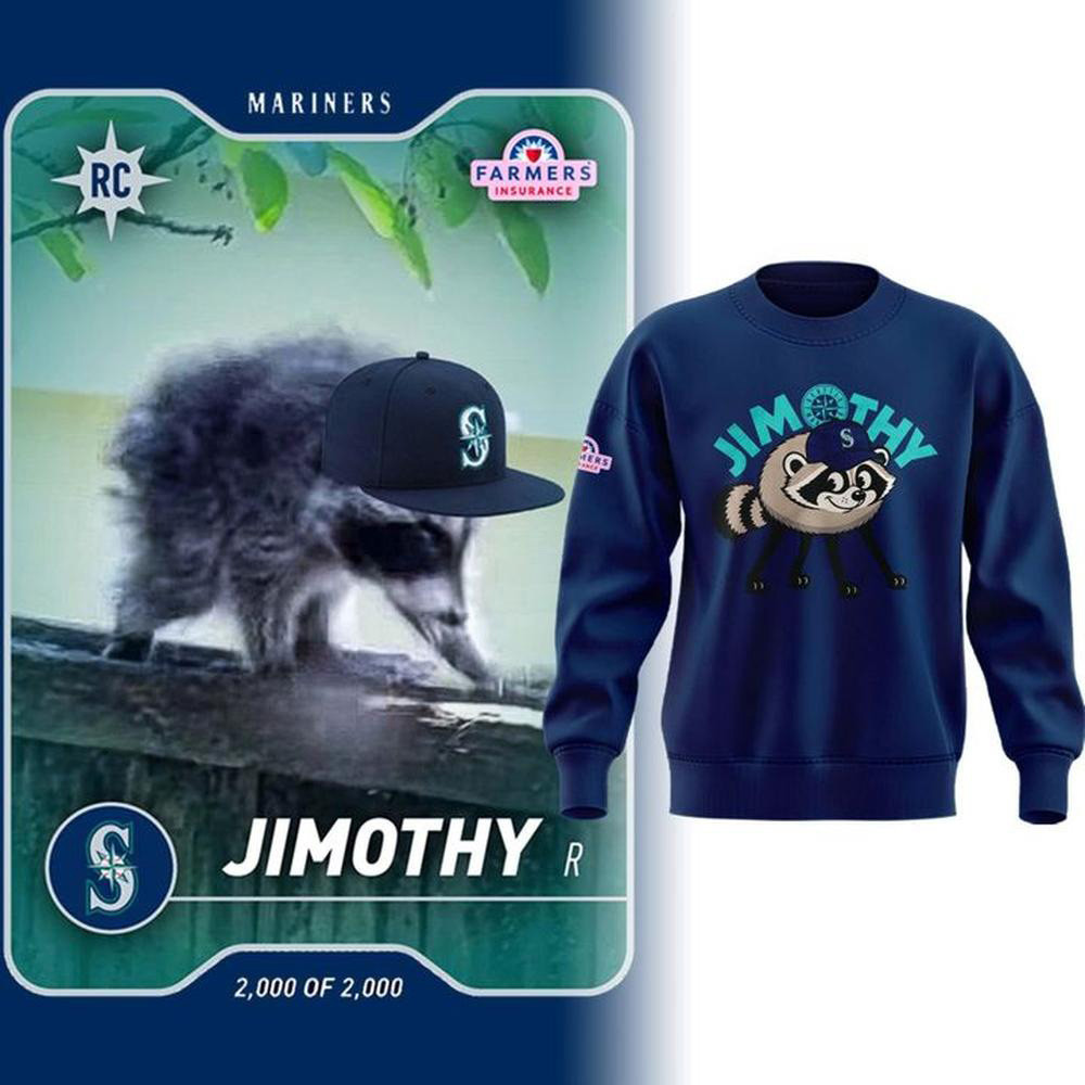 Seattle Mariners X Jimothy Merch Sweatshirt Jimothy The Raccoon Clothes Gifts Ideas 1 - Unicasport Seattle Mariners X Jimothy Merch Sweatshirt Jimothy The Raccoon Clothes Gifts Ideas