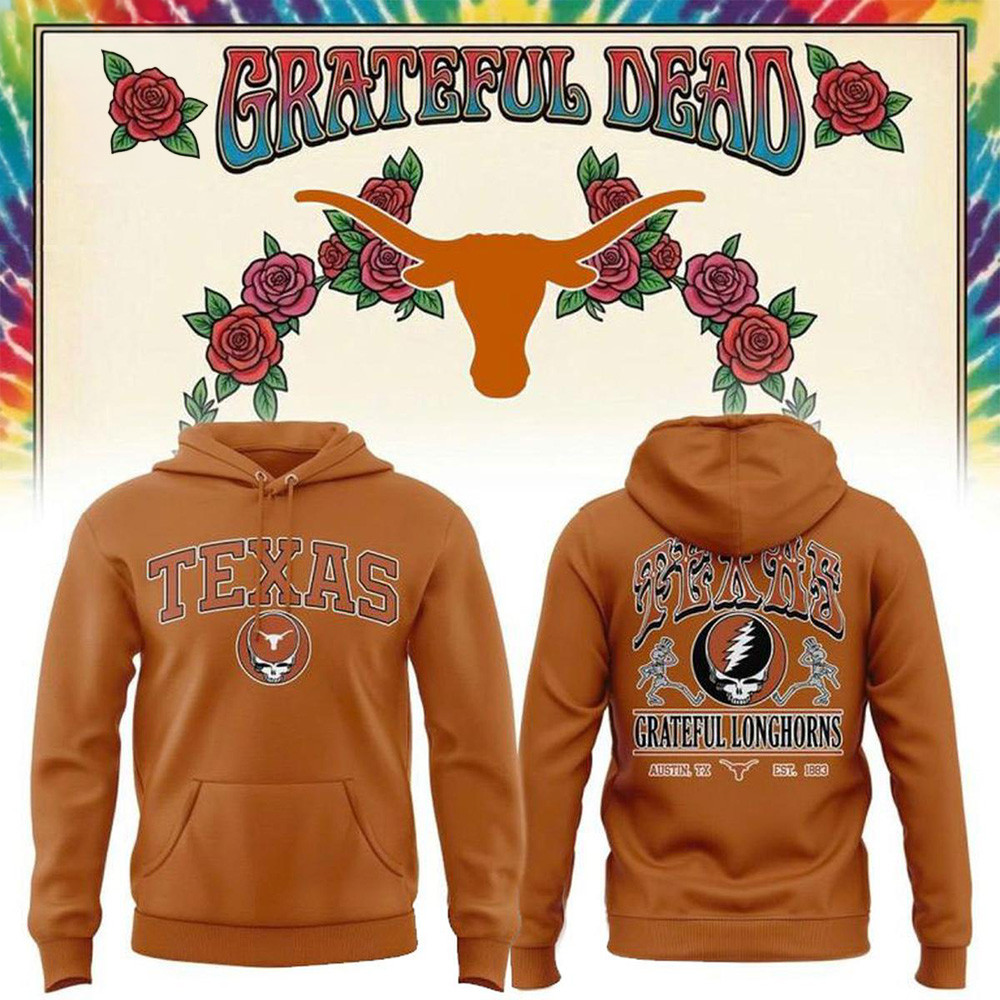 Texas Longhorns Merch X Grateful Dead Night Hoodie Longhorns Game Day Fashion Gifts Ideas 1 - Unicasport Texas Longhorns Merch X Grateful Dead Night Hoodie Longhorns Game Day Fashion Gifts Ideas