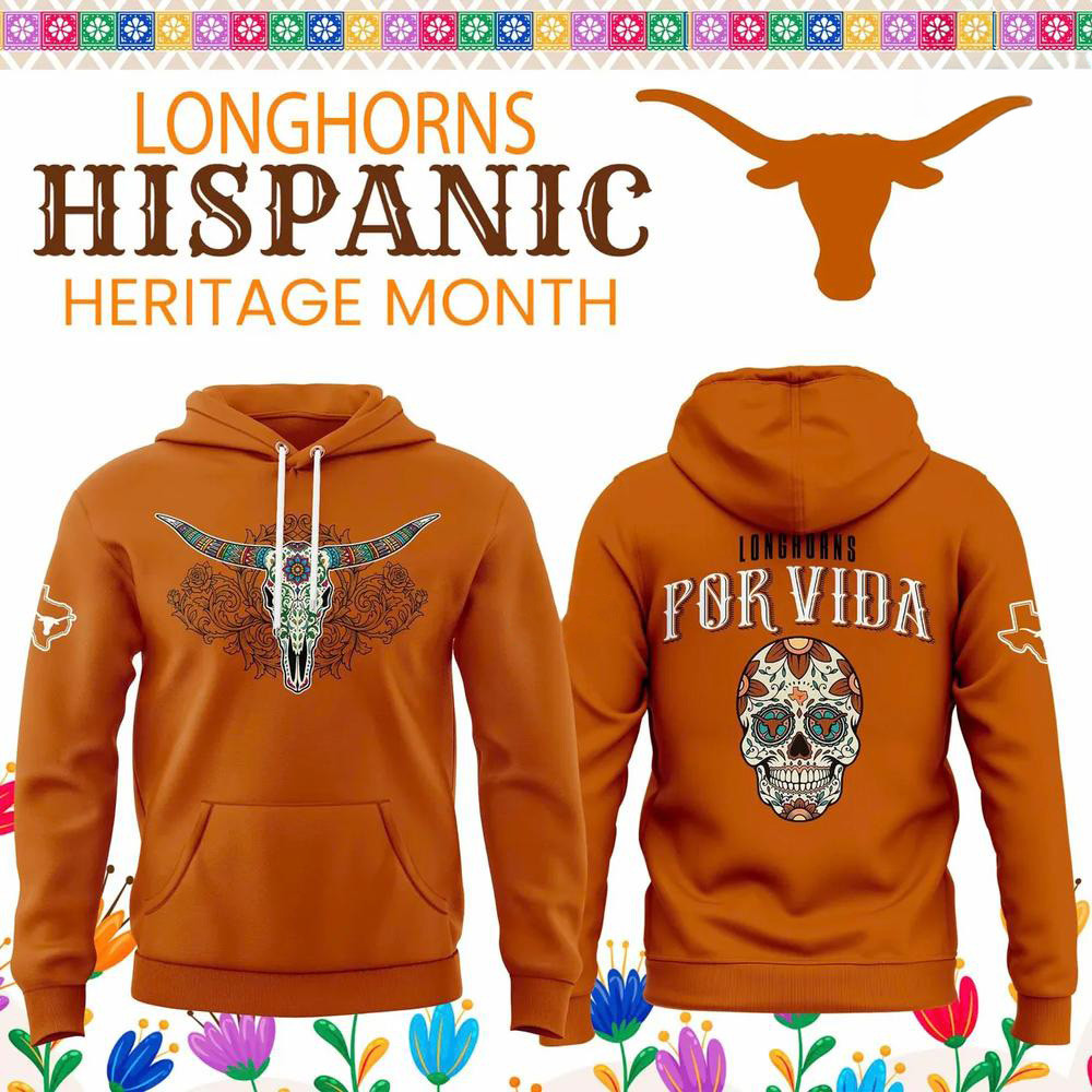 Texas Longhorns Merch X Hispanic Heritage Month Hoodie NCAA Game Day Clothing Gifts Ideas