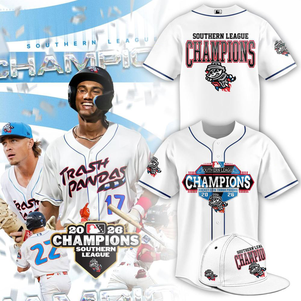 Rocket City Trash Pandas Merch 2026 Southern League Champions Baseball Jersey Gifts Ideas