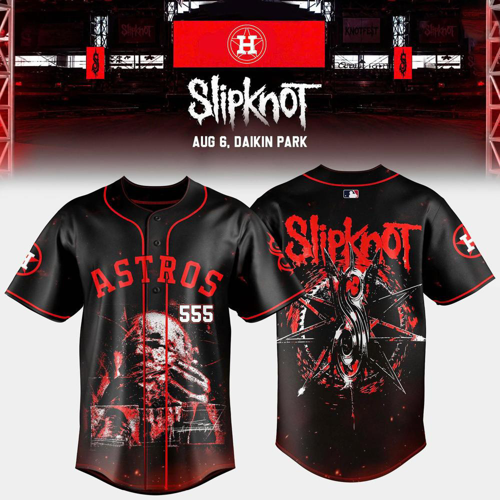 Slipknot Merch X Houston Astros Stadium Tour Baseball Jersey Slipknot Concert Clothing