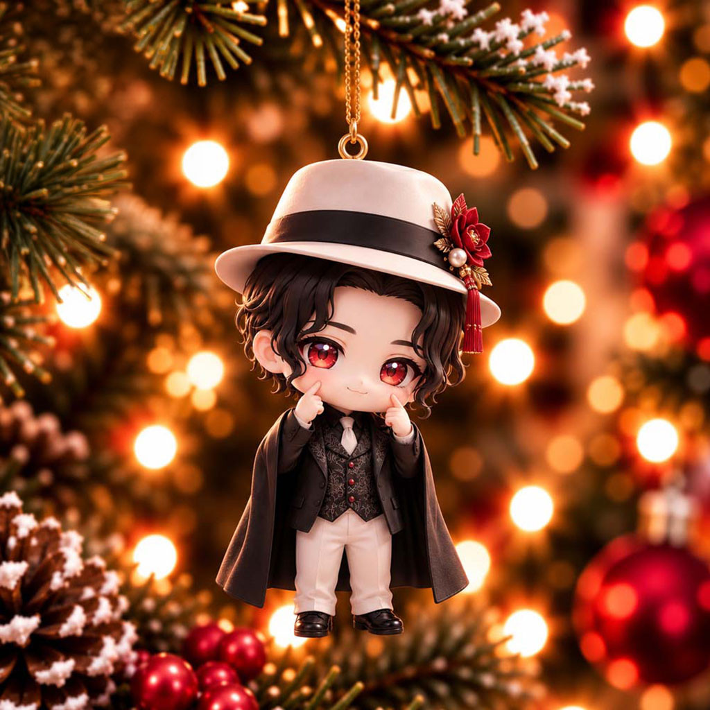 Demon Slayer Kibutsuji Muzan Chibi Xmas Ornament Kibutsuji Muzan Merch Christmas Tree Decor