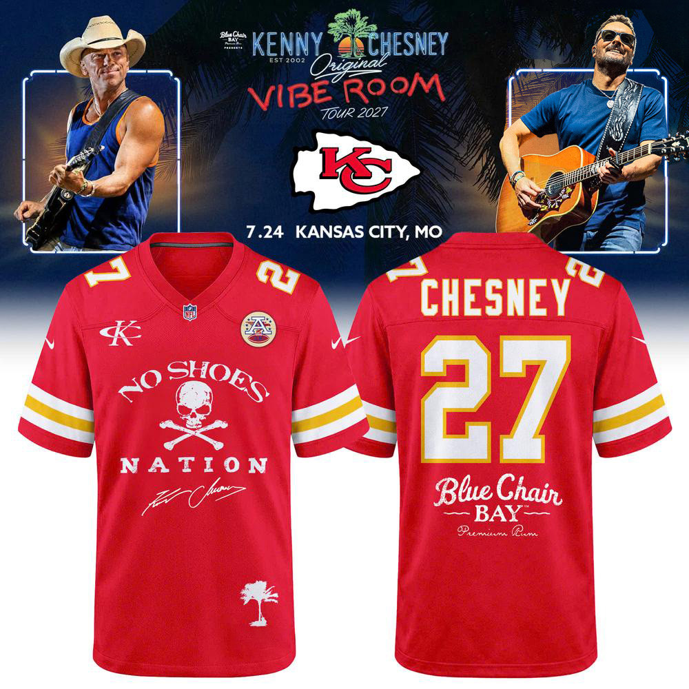 Kansas City Chiefs X Kenny Chesney Merch Vibe Room Tour Football Jersey Chesney Fans Gifts