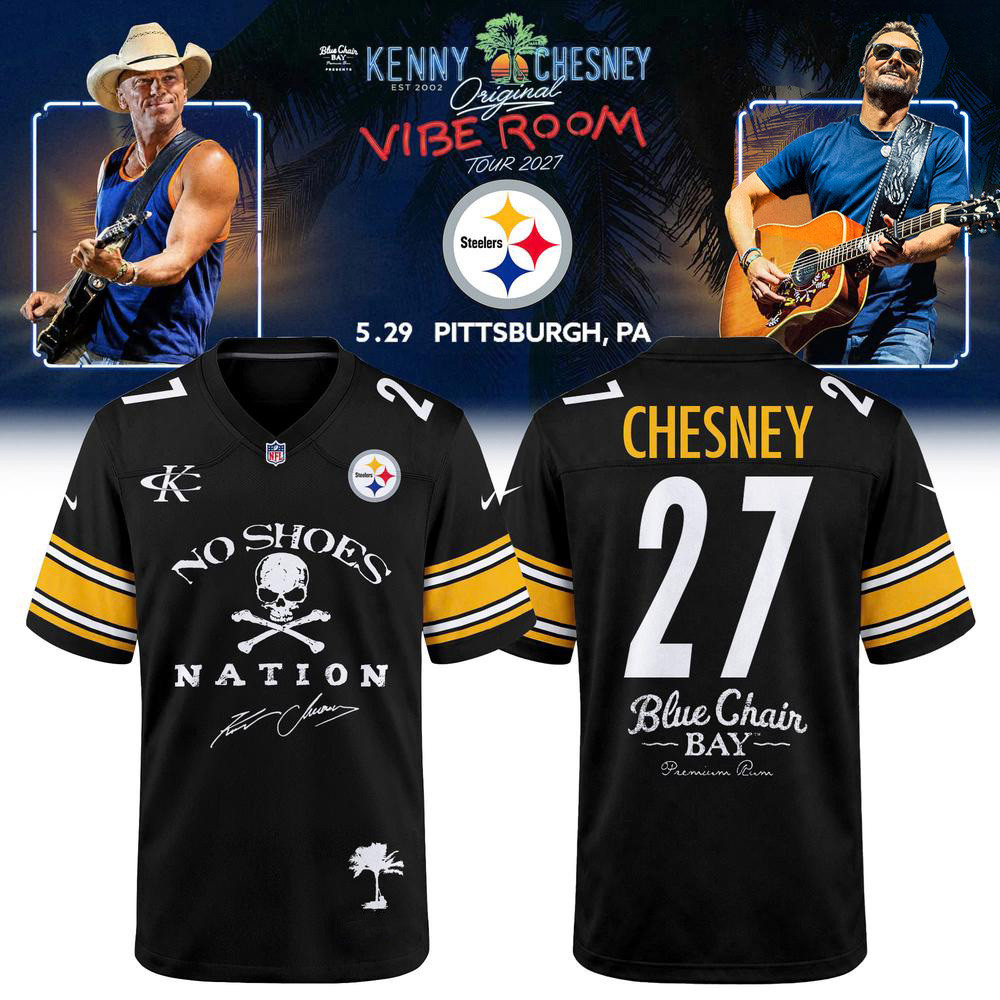 Pittsburgh Steelers X Kenny Chesney Merch Vibe Room Tour Football Jersey Chesney Lovers Gifts